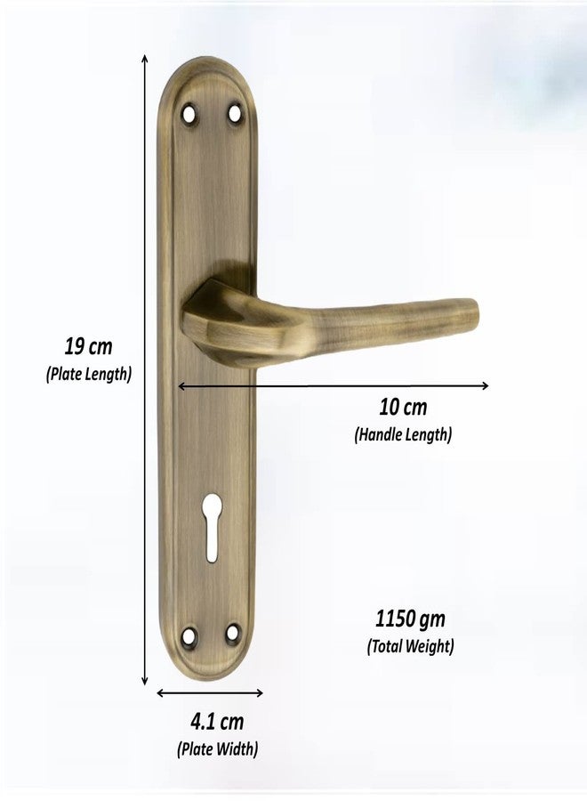 Atom Mortise Door Lock for Home Handle Set - Heavy Duty Brass Antique Finish | 6 Lever Double Stage Lockset with 3 Keys | Ideal for Main Doors, Bedrooms, Living Rooms | House, Hotel, Office (ORBITKY) - Image 4